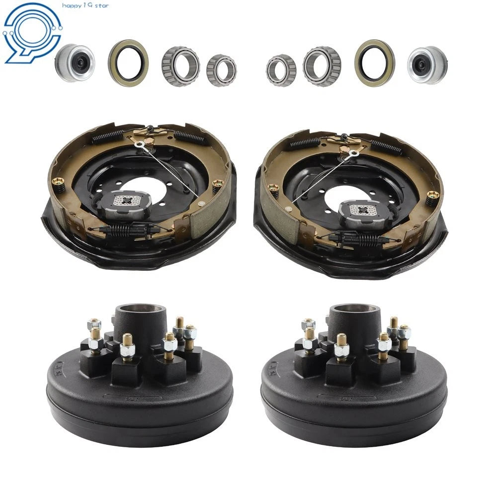 7000 lb Axle Trailer Hub Drum Kits with 12"x2" Electric Brakes (8 on 6.5")