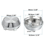 4 x 60mm Chrome Wheel Center Caps for Universal Rims (No Logo)