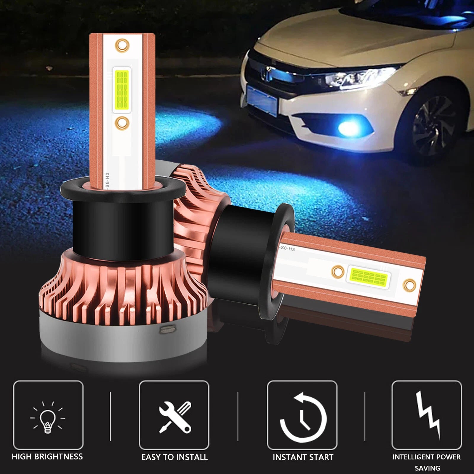H3 LED Fog Light Bulbs for Nissan (2010-2020)