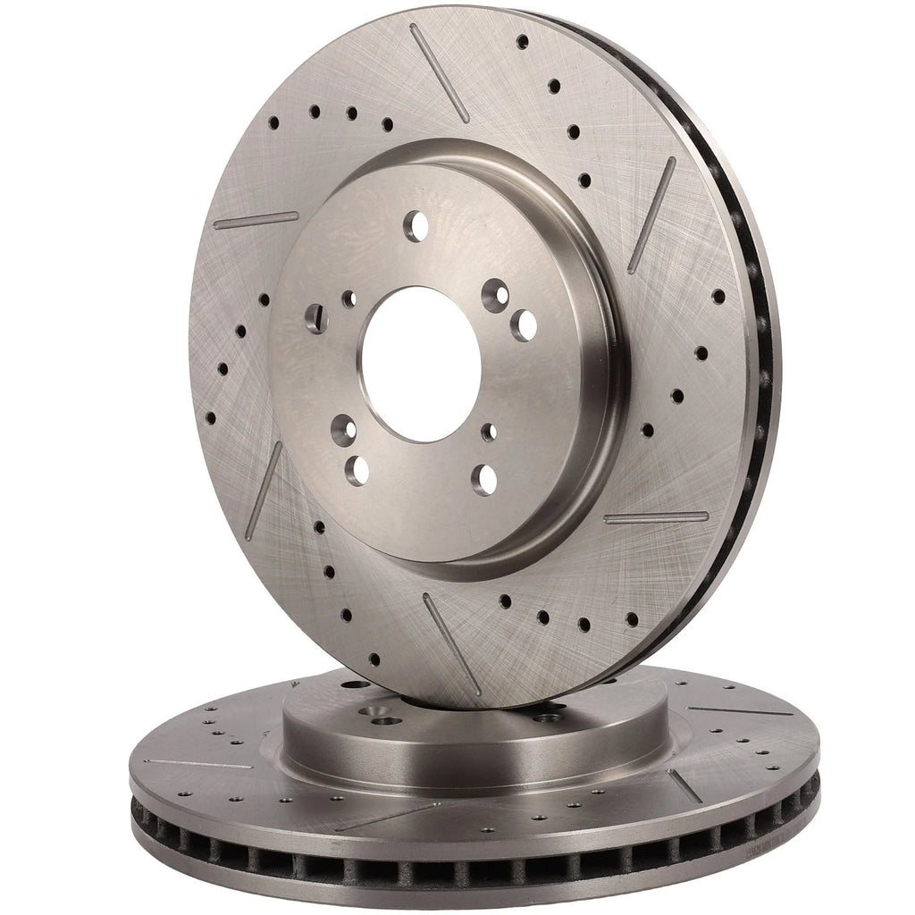 Front Drilled Slotted Brake Rotors for Honda Accord Crosstour Acura RDX (2008–2015)