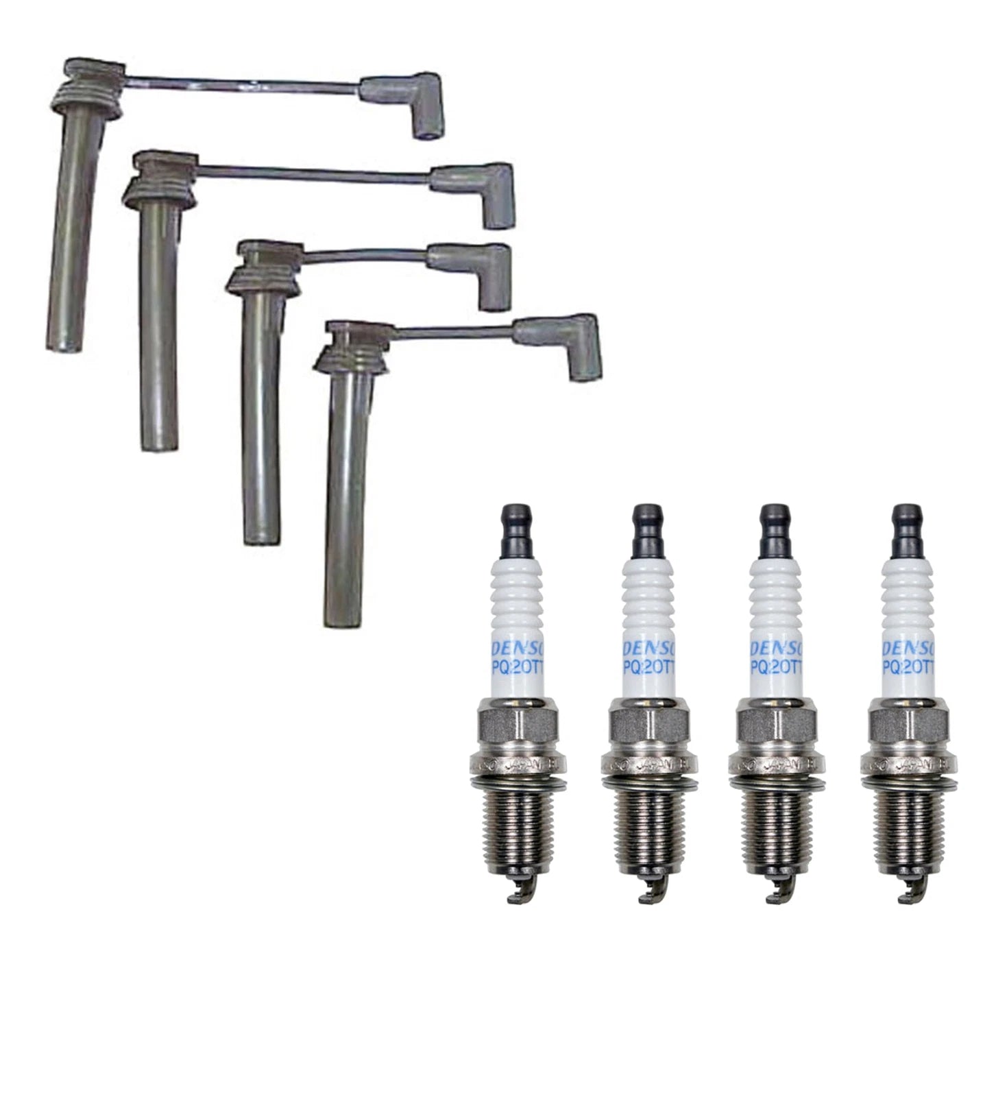 Denso 7mm Wire Set & 4 Platinum TT Spark Plugs for Dodge Stratus (1995–2006)