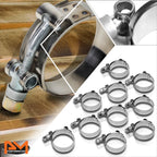 2" Stainless Turbo Intercooler Couplers with T-Bolt Hose Clamps (10 Pcs)