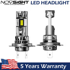2X H7 LED Headlight Bulbs for NOVSIGHT (18000LM, 6500K)