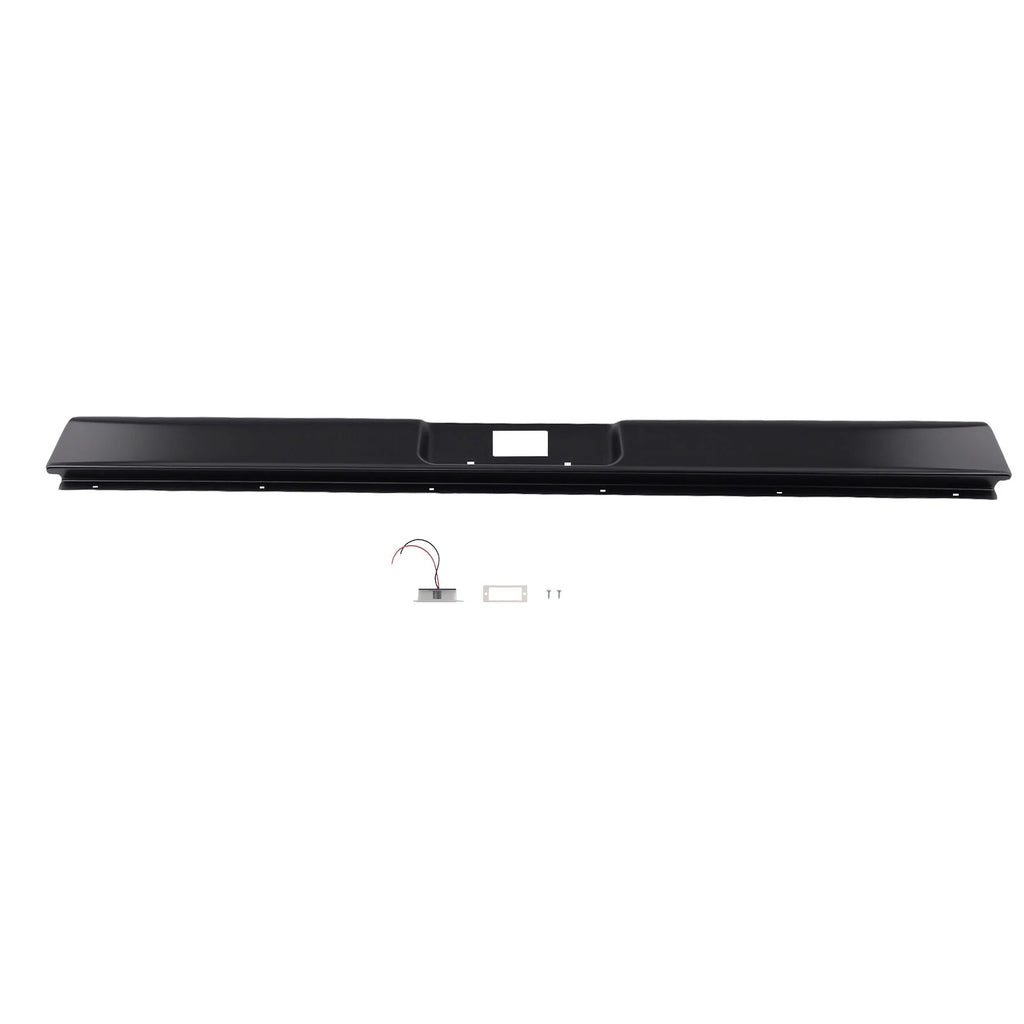 Black Rear Roll Pan for Chevy C10 C20 Pickup Fleetside (1973–1987) Steel