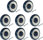 8X 5" Polyurethane Shopping Cart Wheel Replacement with Axles & Bolts