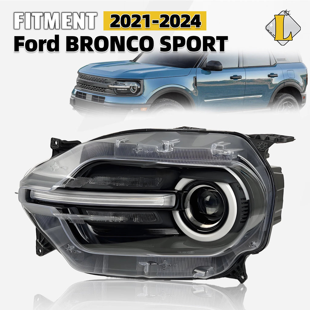 Left Driver Projector Headlight for Ford Bronco Sport (2021–2024)