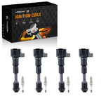 4X Ignition Coil & Spark Plug for Volvo XC90 S90 V90 2.0L (2016–2020) UF756