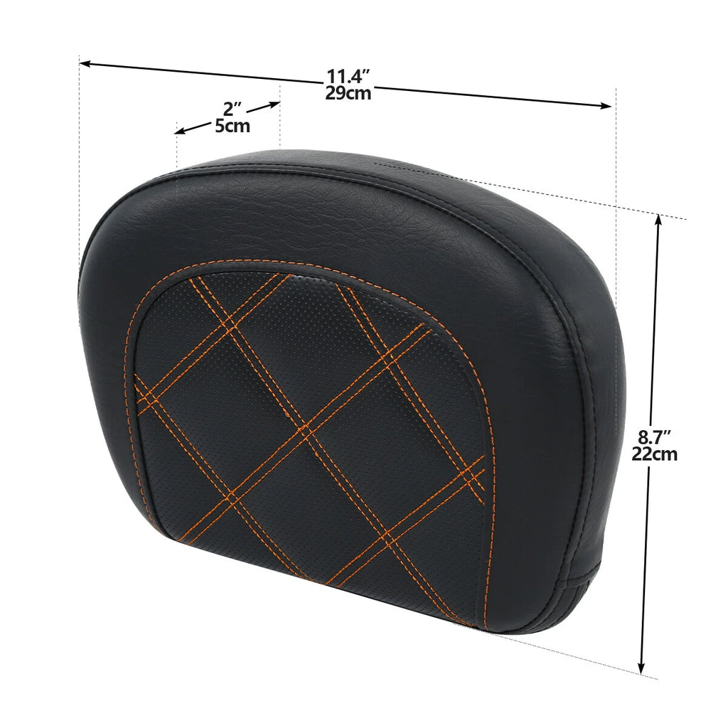 Sissy Bar Backrest Pad for Harley Electra Glide, Street Glide, Road King (–)