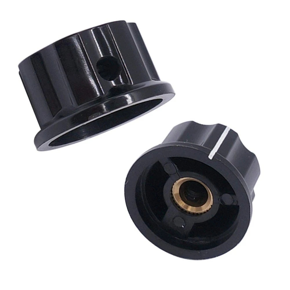 Set of 10 Black A03 Potentiometer Knobs for Electronics
