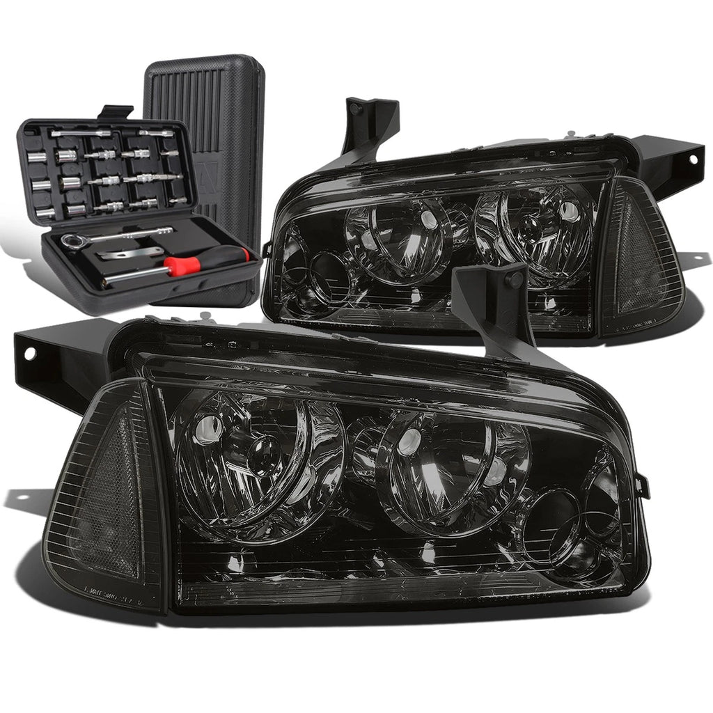 Smoked/Clear Signal Turn Signal Headlights for Dodge Charger (2006–2010)