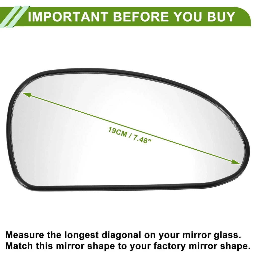 Right Side Mirror Glass Replacement for Hyundai Sonata (1999-2005)