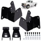 4" Rear Drop Leaf Spring Hanger + Shackles Kit for Ford F150 F100 (1973–1979)