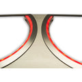 Brushed Stainless Headlight Surrounds w/Blue LED for 2008-2014 Dodge Challenger