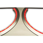 Brushed Stainless Headlight Surrounds w/Blue LED for 2008-2014 Dodge Challenger
