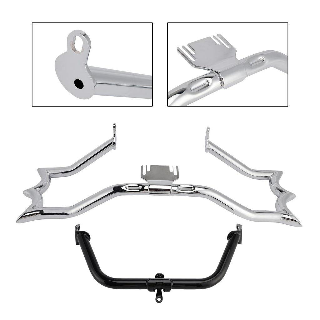 Engine Guard Crash Bar & Fairing Bracket Kit Chrome for Harley Touring Road King (2014–2023)