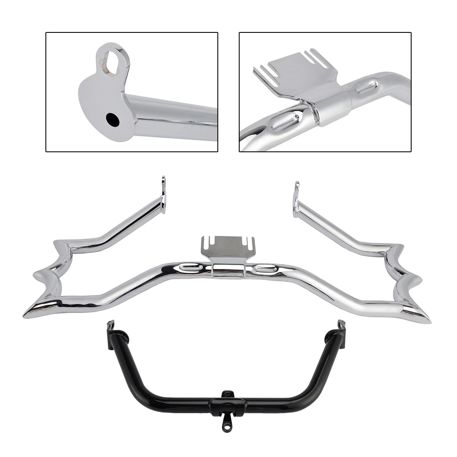 Engine Guard Crash Bar & Fairing Bracket Kit Chrome for Harley Touring Road King (2014–2023)