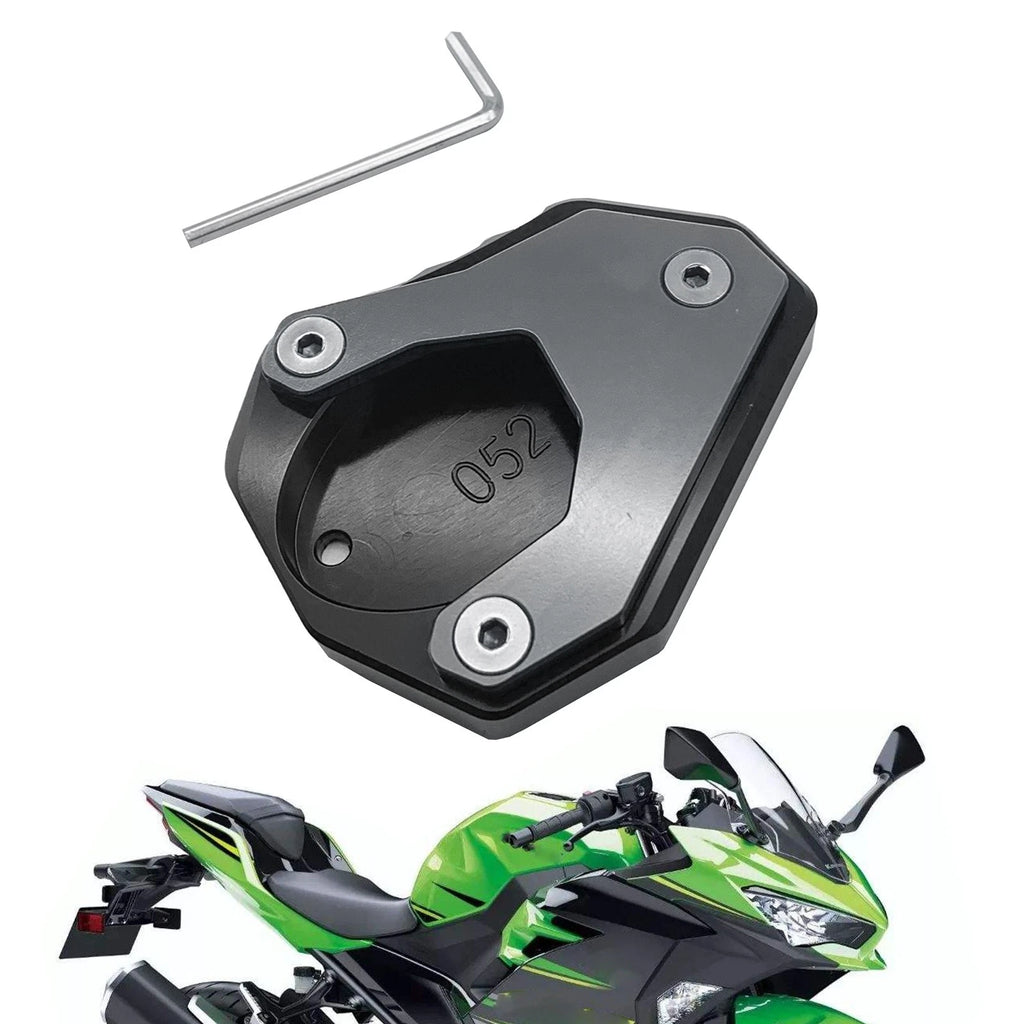 Kickstand Sidestand Enlarged Plate Pad for Kawasaki Ninja 400 Versys 650 KLX250