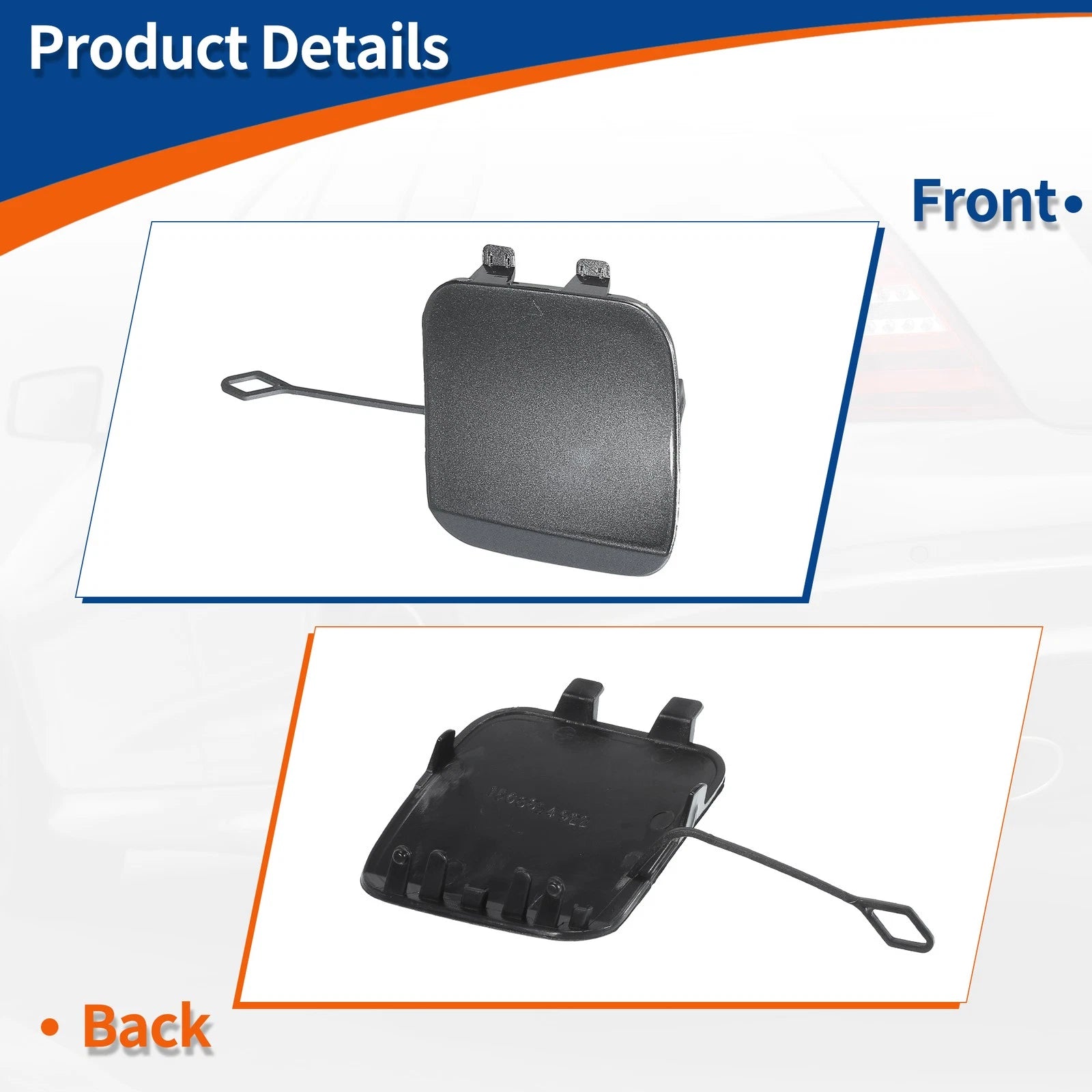 Tow Hook Cover for Mercedes-Benz GLA X156 (2014–2020) No.A1568854922 Gray