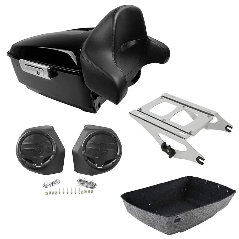 Trunk Backrest Speakers Mounting Rack for Harley Street Glide (2014–2026)