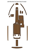 EVA Foam Cockpit Pad for Moomba Craz (2019) - Teak Deck Floor Mat