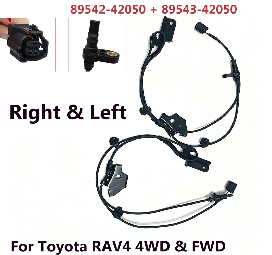 2Pcs ABS Wheel Speed Sensor 8954242050 8954342050 for Toyota RAV4 (2013–2018)