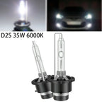 2X Xenon Headlight Bulbs for 6000K
