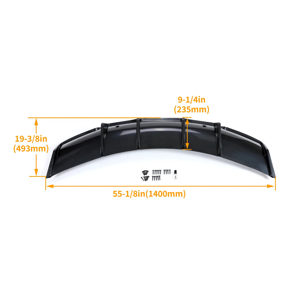 ABS Black Rear Bumper Diffuser Valance for Tesla Model 3 (2017–2023)