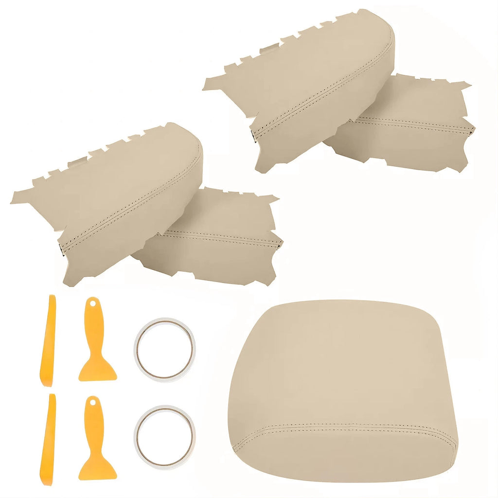 Set of 4 Waterproof Door Panel & Console Lid Armrest Covers for Honda Pilot (2009–2015)