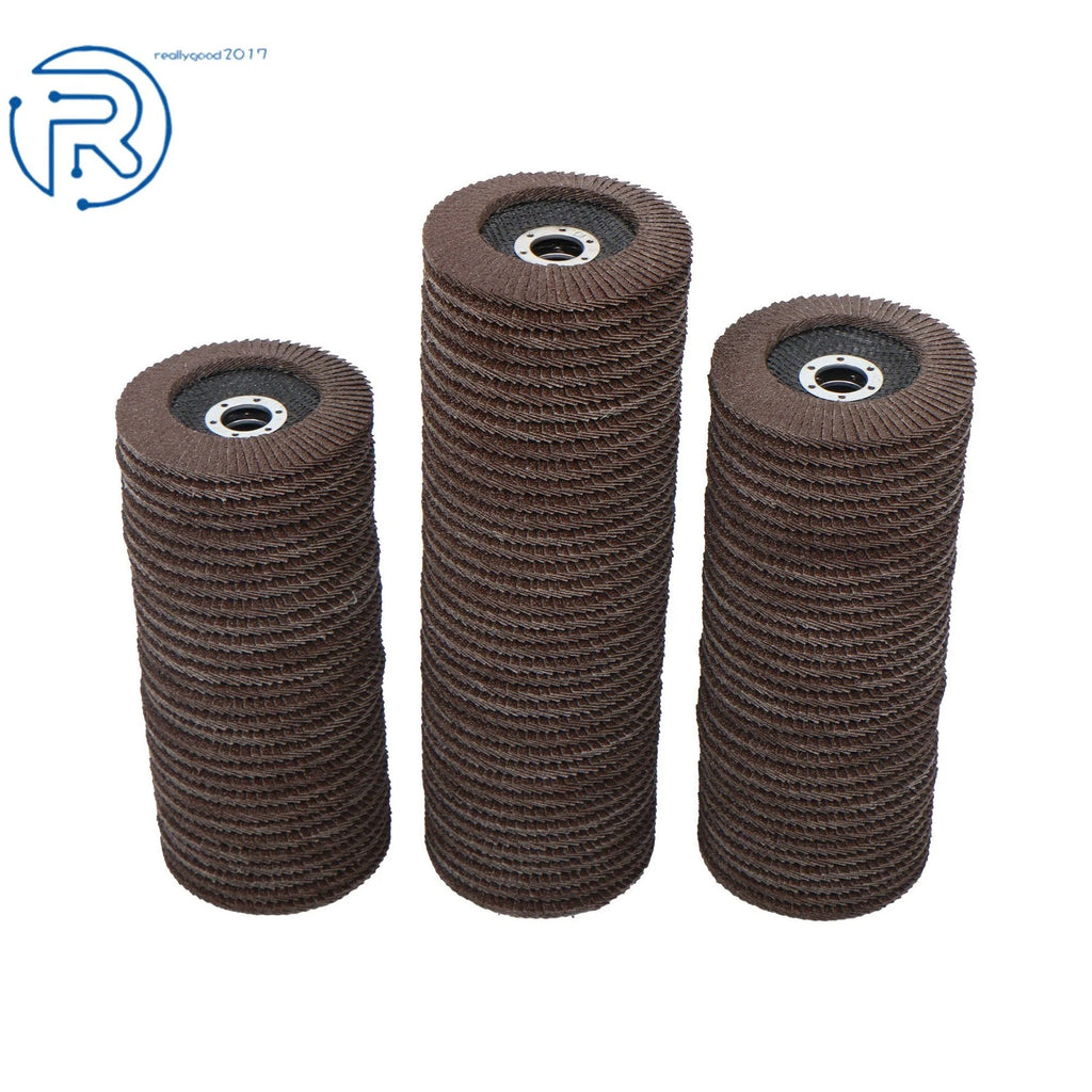100PCS 4.5" Zirconia Flap Disc Sanding Grinding 40 Grit