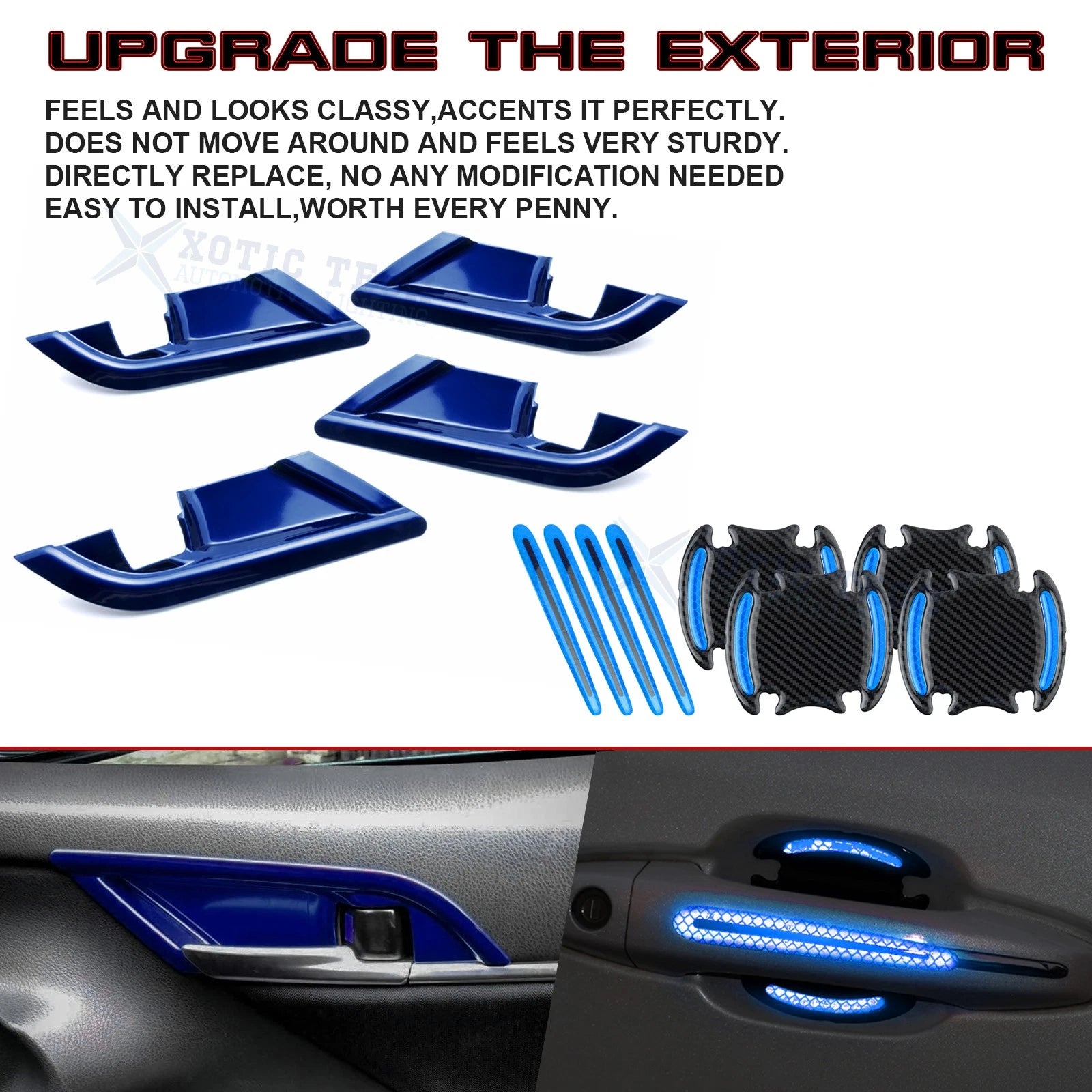 Blue Door Handle Bowl Sticker for Toyota Camry 8th (2018-2024)