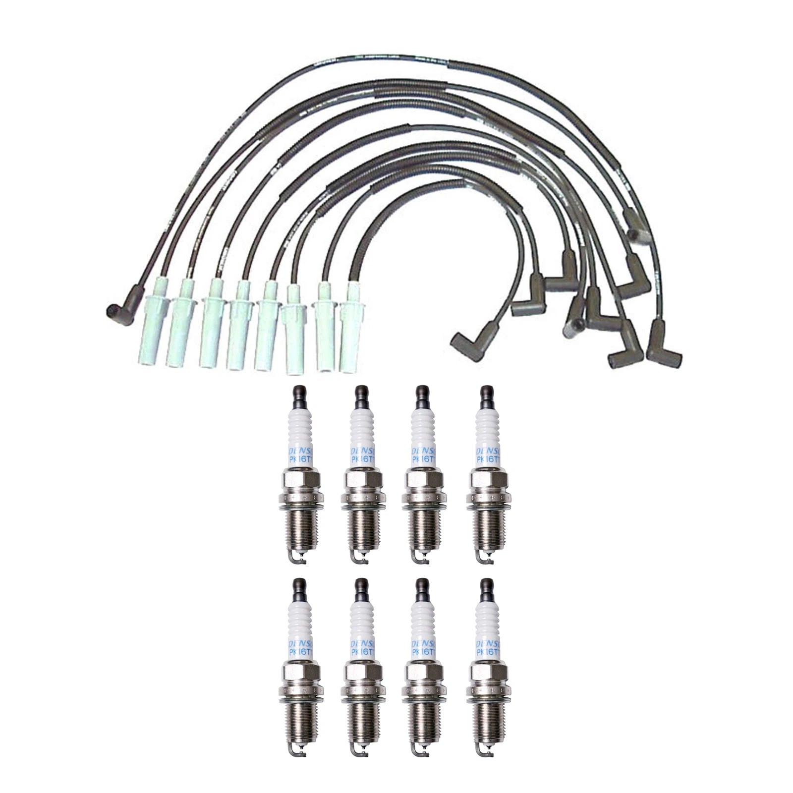 Denso Wire Set & Platinum TT Spark Plugs Kit for Dodge 5.2L 5.9L V8 (1997–2003)