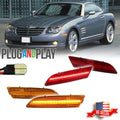 Set of 4 LED Front & Rear Side Marker Lights for Chrysler Crossfire (2004–2008)