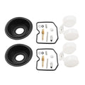Set of 2 Carburetor Repair Kit Float Diaphragm for Kawasaki EN450 454 LTD (1985–1990)