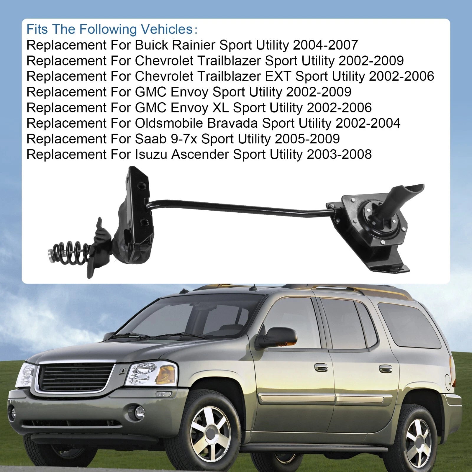 Spare Tire Carrier & Hoist Assembly for GMC Envoy Trailblazer (2002–2009)