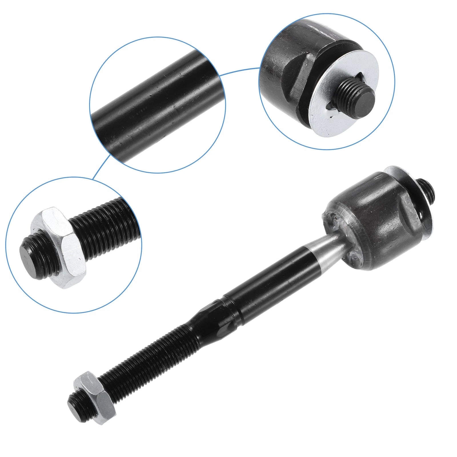 Set of 6 Front Inner Outer Tie Rods for Ford Fusion (2010–2012) with Boots