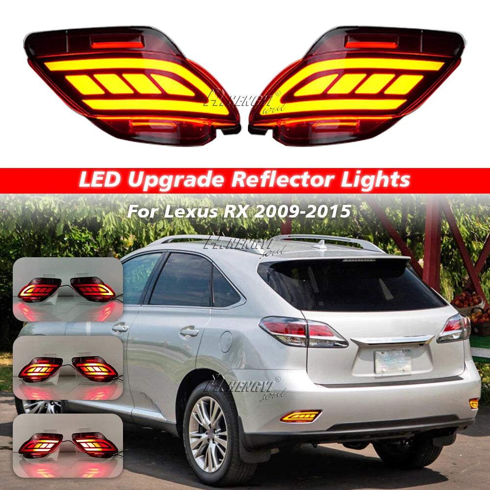 LED Rear Reflector Fog Light with Turn Signal for Lexus RX350 RX450h (2009–2015)