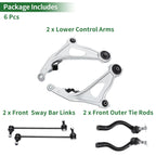 Set of 6 Front Suspension Lower Control Arms for Nissan Pathfinder (2013–2019)