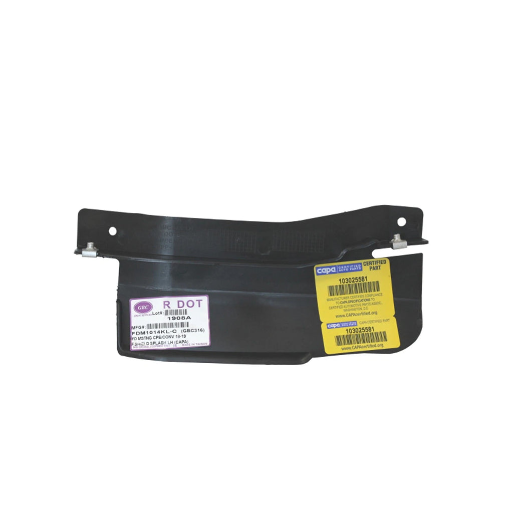 Replacement Polyethylene/Polypropylene Front Driver Forward Fender Splash Shield