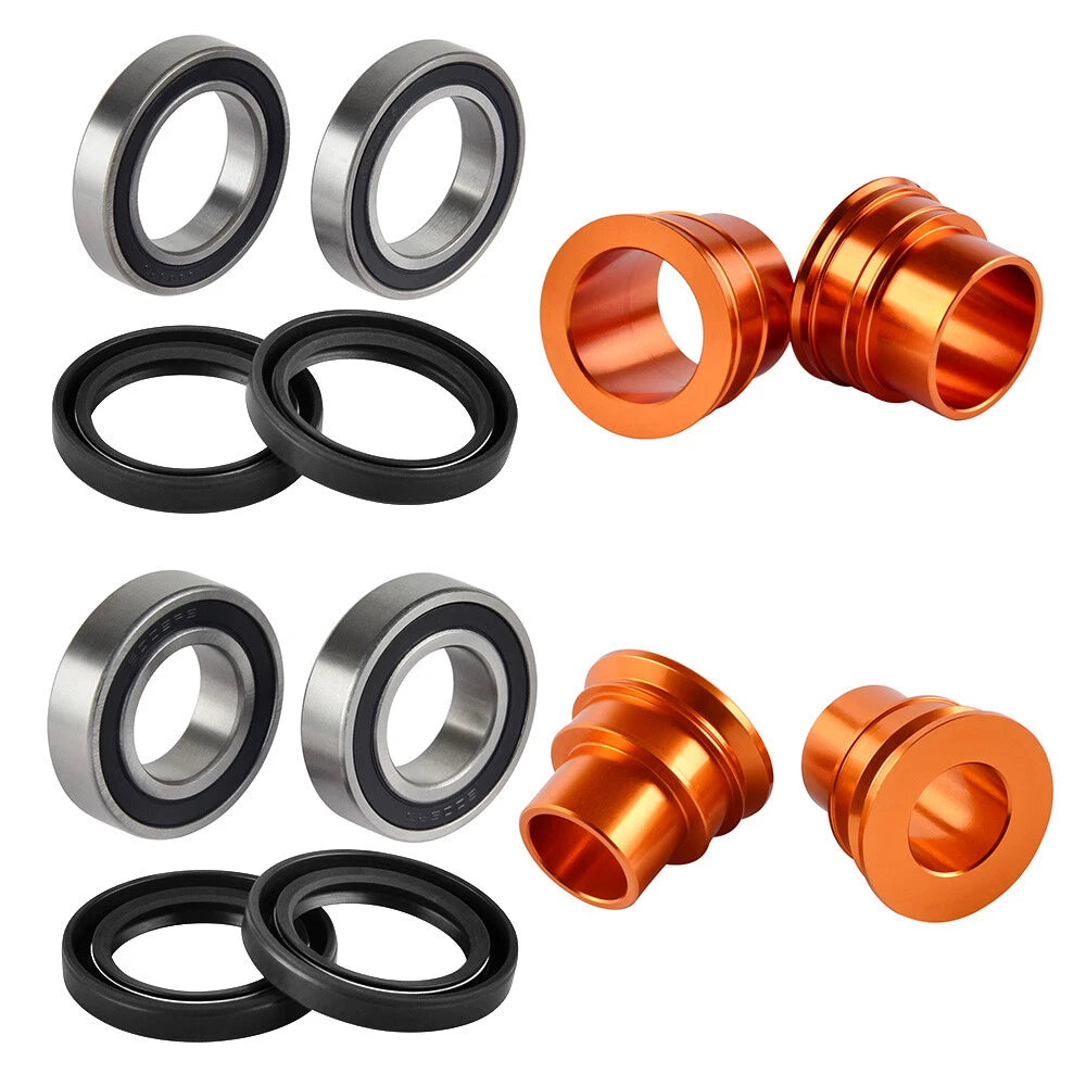 Set of 4 Wheel Spacers Bearings Seals for KTM 125-530 EXC SX SXF XCF (2003–2012)
