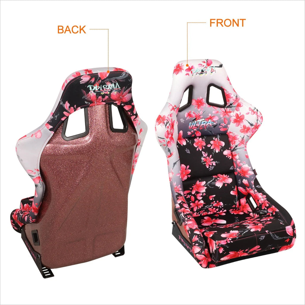 NRG Innovations FRP-302-SAKURA Fixed Back Bucket Racing Seat for Universal (2010–2023)