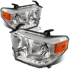 Pair Chrome Housing Amber Corner Headlight for Toyota Tundra (2014–2021)