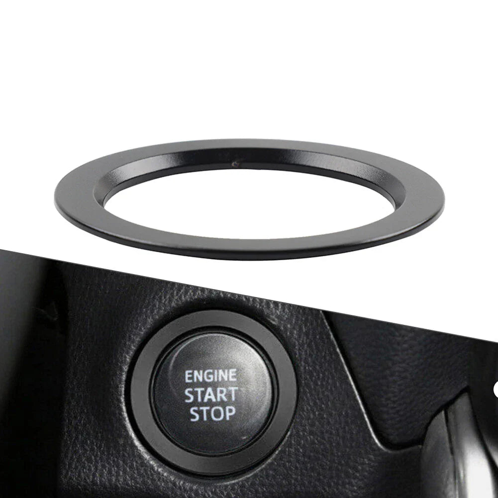 Black Engine Start Stop Button Trim Ring for Toyota Tacoma Camry Prius Corolla (2005-2023)