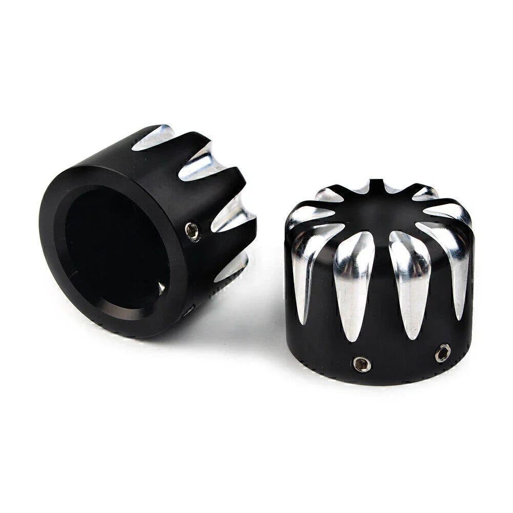 Black CNC Front Axle Cap Nut Cover for Harley Electra Glide Sportster