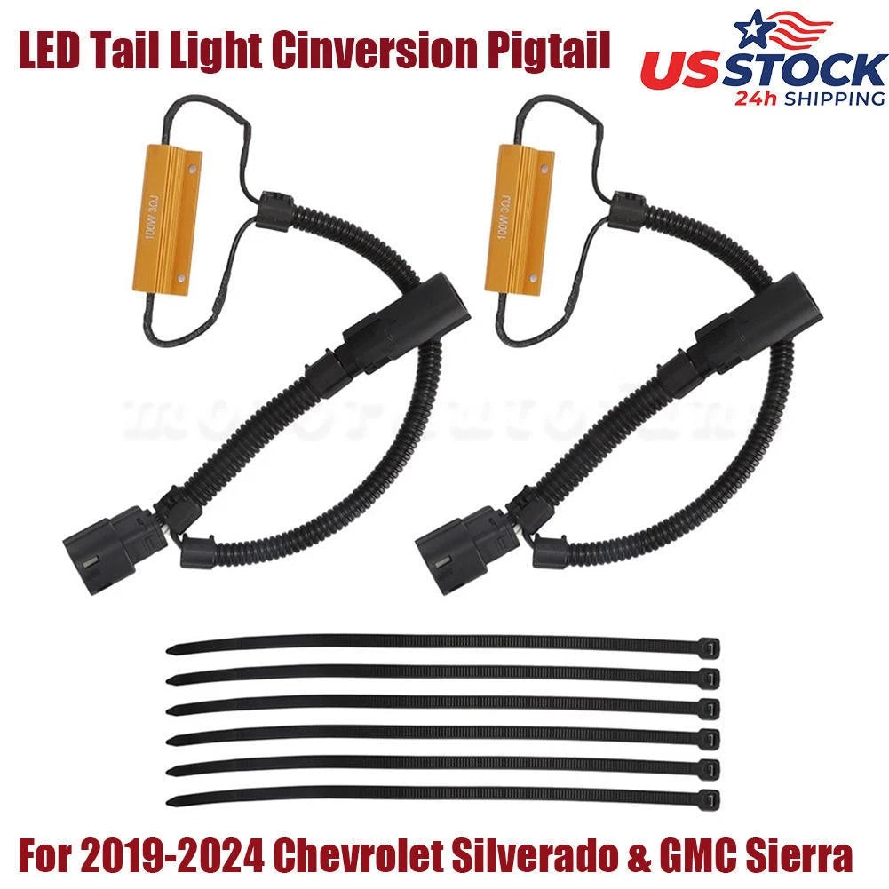 P-N-P LED Tail Light Conversion Pigtail Harness for Silverado Sierra (2019–2024)
