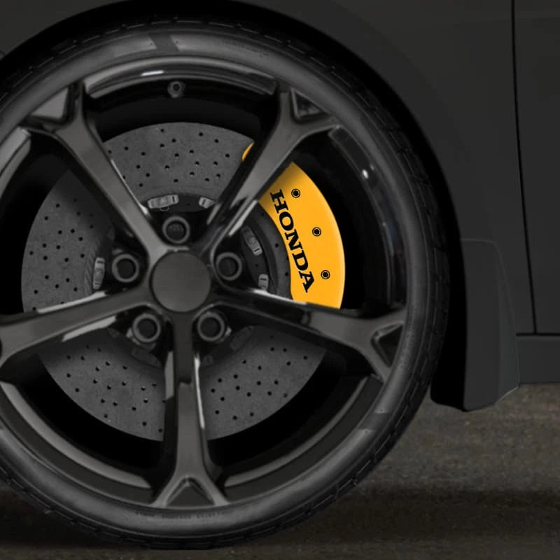 Front Yellow Caliper Covers for 2009-2013 Honda Fit Base by MGP