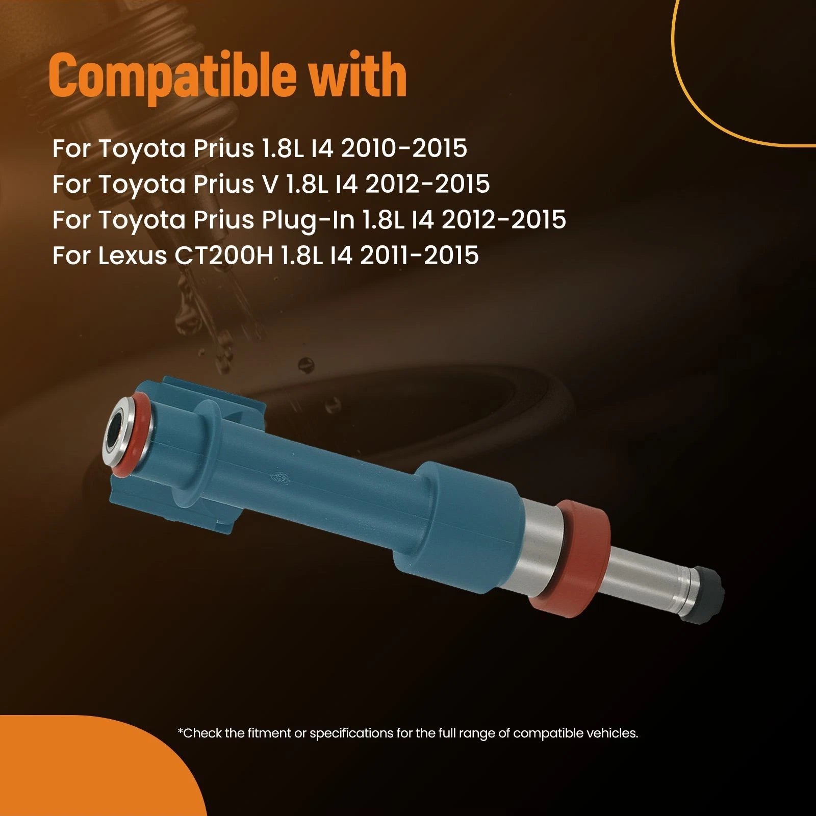 4PCS Fuel Injectors for Lexus CT200H 1.8L (2011–2015)