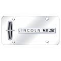 Dual Chrome/Black on Chrome License Plate - Officially Licensed for Lincoln MKS