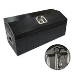 30" x 13" Black Aluminum Tool Box for Pickup Trailer (Fits Most Models)