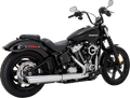 Twin Slash Slip-On Muffler for Harley-Davidson Softail (16750) Chrome