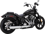 Twin Slash Slip-On Muffler for Harley-Davidson Softail (16750) Chrome